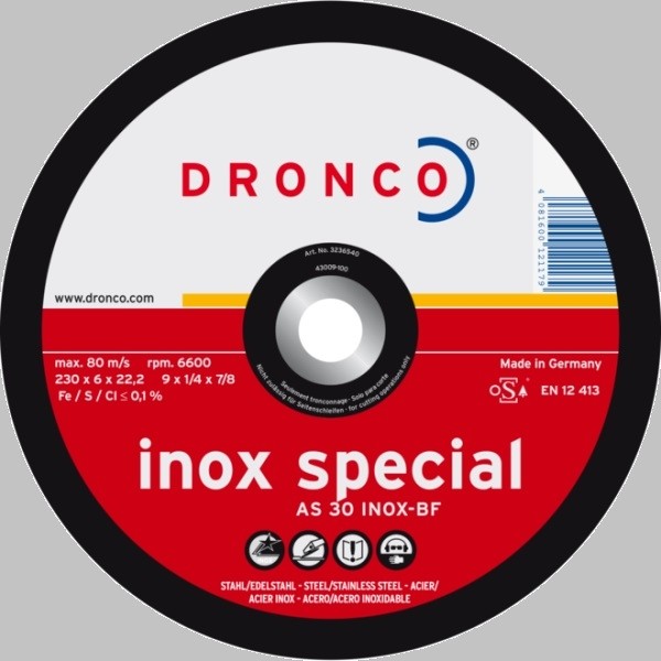 Dronco Schruppscheibe AS 30 S INOX Special rot