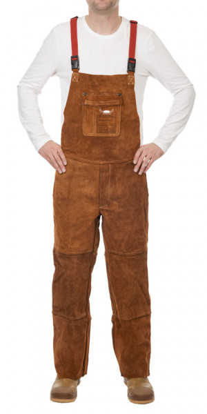 Weldas Schweißerlatzhose aus Rindspaltleder Typ: Lava Brown 44-7440 - 7648